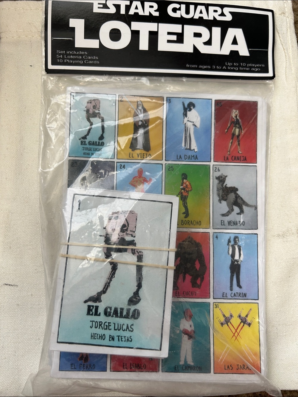 SPANISH Star Wars Loteria Card Game - Colorful Character Cards